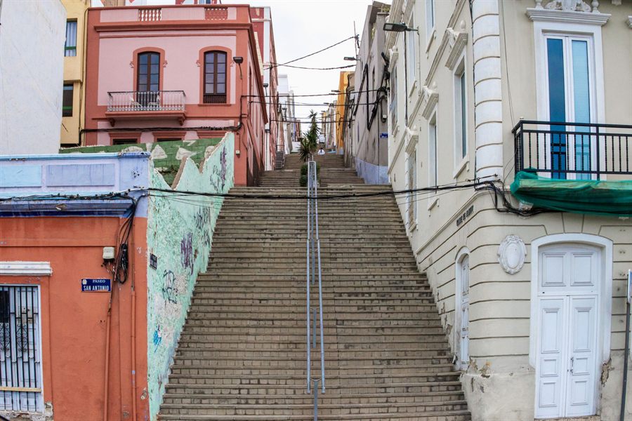 Stairway in a Chilean port city